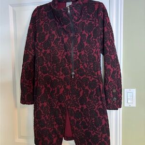 Chic Floral Women's Trench Coat